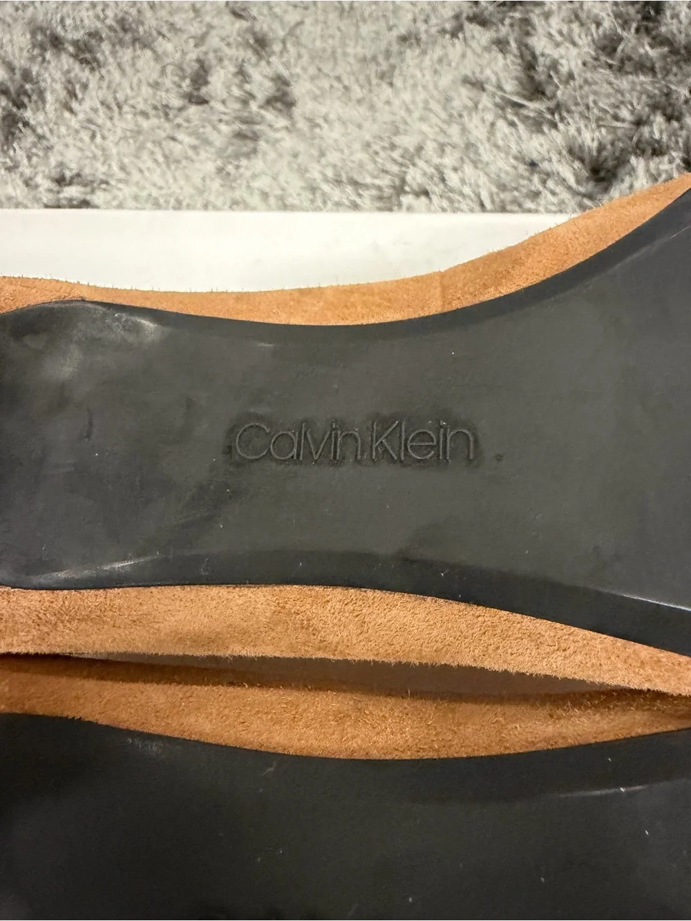 Calvin Klein Women's Camel Suede Pointed-Toe Pumps - Picture 6 of 9